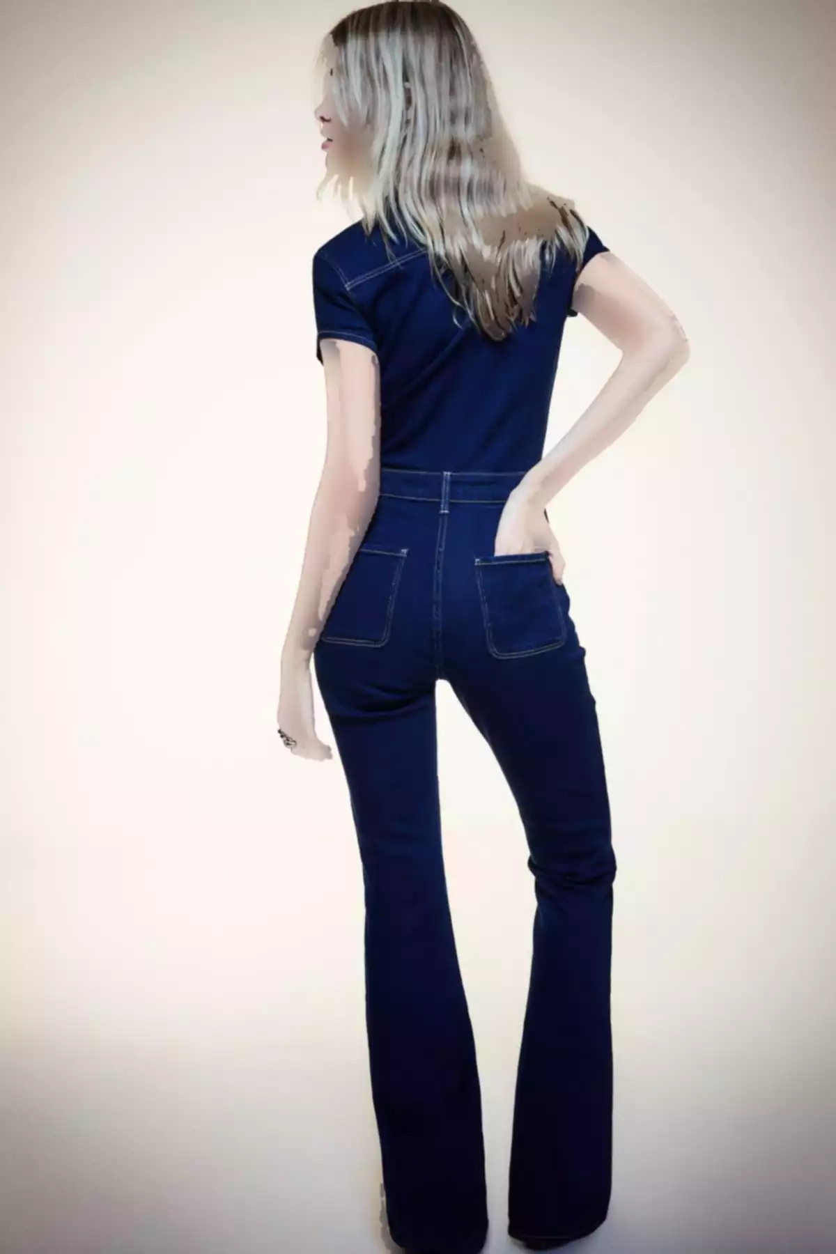 سرهمی بلند جین برند Bershka کد 1757716870