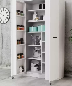 کابینت آشپزخانه انبار مواد غذایی 2دربدار سفید برند Evdemo کد 1757961730