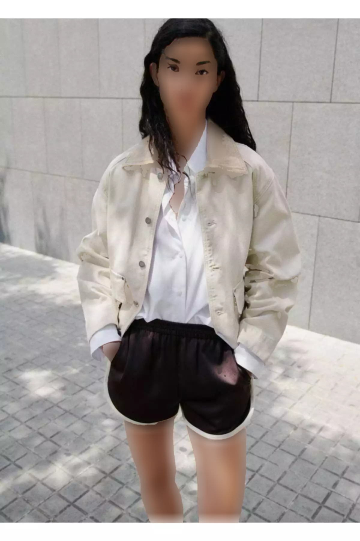 شلوارک نواری کنتراست برند MANGO کد 1758474670