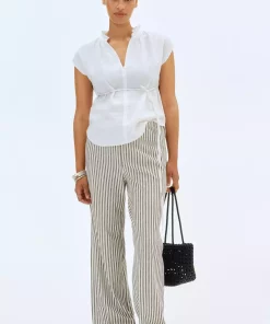 بلوز muslin کمربند دار برند H&M کد 1757223369