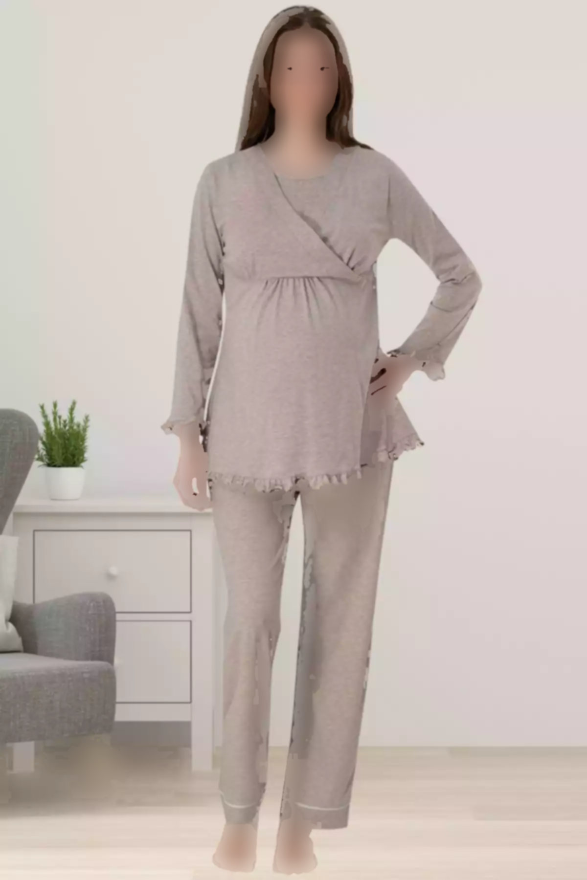 لباس راحتی بژ بارداری برند ByLohusa کد 1757670069