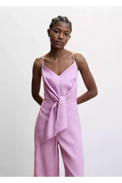 سرهمی کتان طرح‎دار برند MANGO کد 1758259330