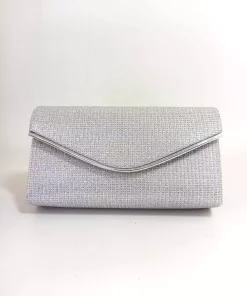 کیف مجلسی خطدار اکریلیکی نقره زنانه برند dizaynbag کد 1758390132