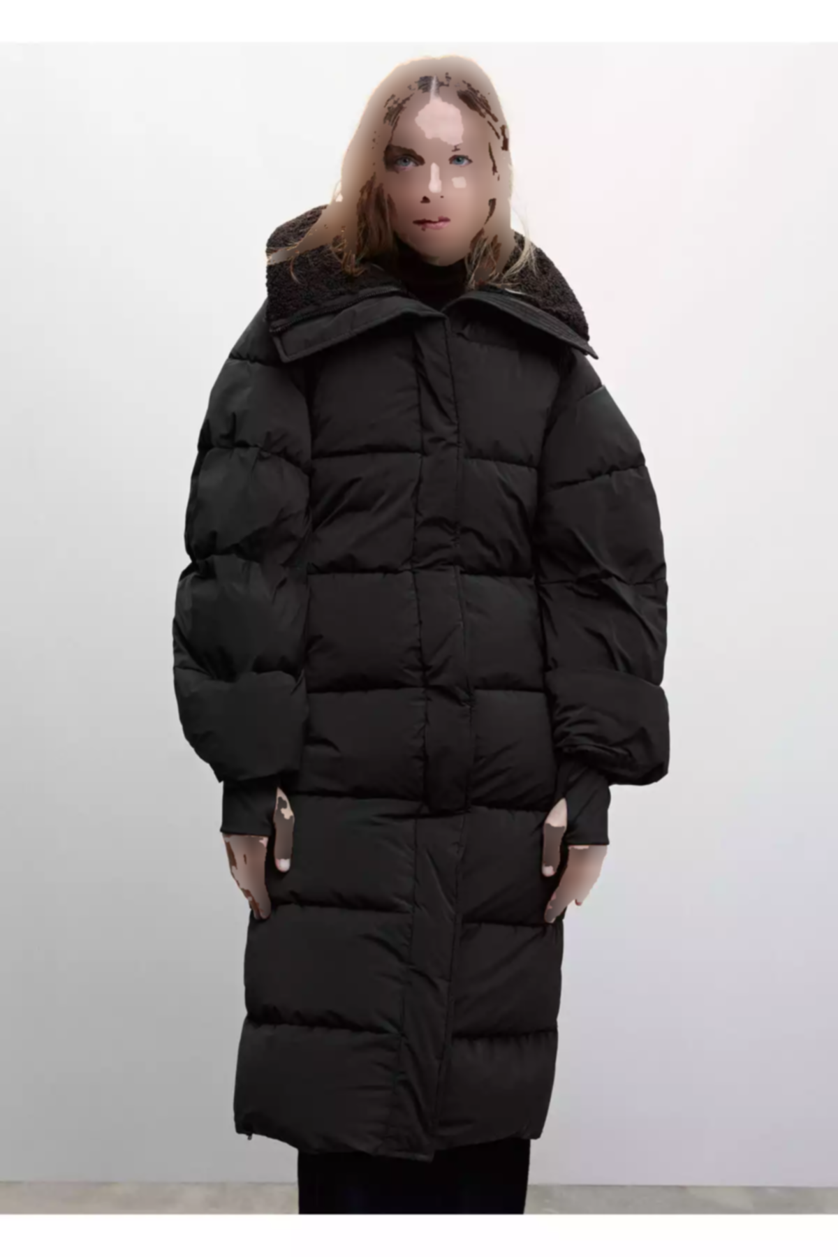 کاپشن مشکی زنانه برند MANGO کد 1757704990