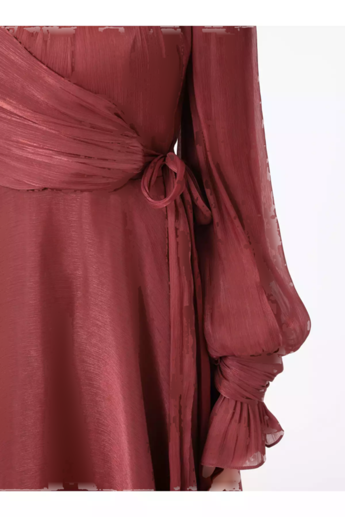 لباس مجلسی پوشیده ابریشم رنگ گل رز تیره یوریو برند Refka کد 1758121871