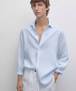 پیراهن متناسب راهراه برند Massimo Dutti کد 1757754968