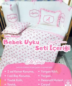 کوسن ست خواب کودک پنبه ای قلاب دوزی شده الیت صورتی سری نگهبان برند Baby Clime کد 1756924873