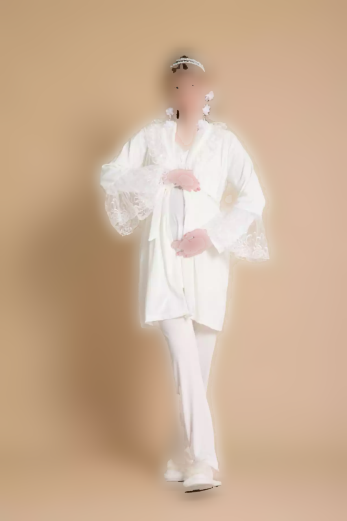 ست ظریف طرح توری بارداری دره برند Effortt کد 1757759168