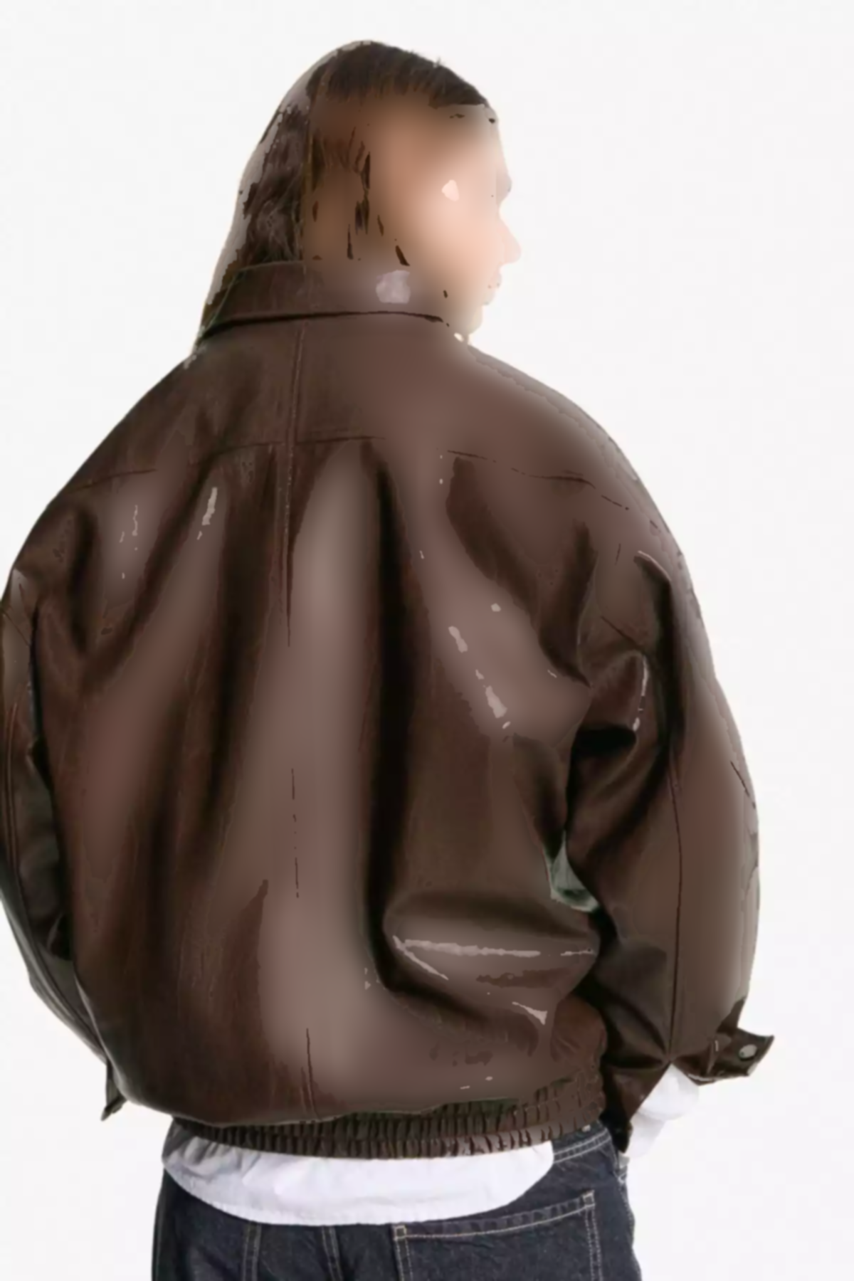 کت چرم گشاد مصنوعی برند Bershka کد 1758264070