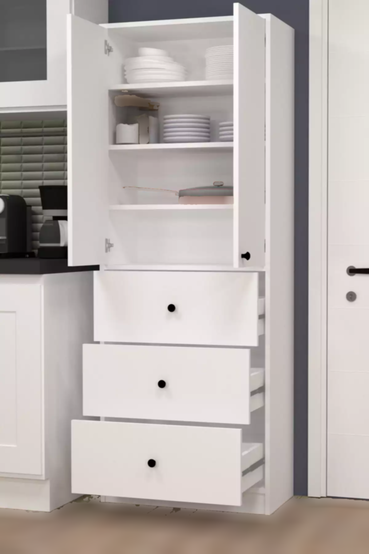 کابینت آشپزخانه خورشید 2دربدار 3کشودار برند MOBİLİQUE کد 1758350470