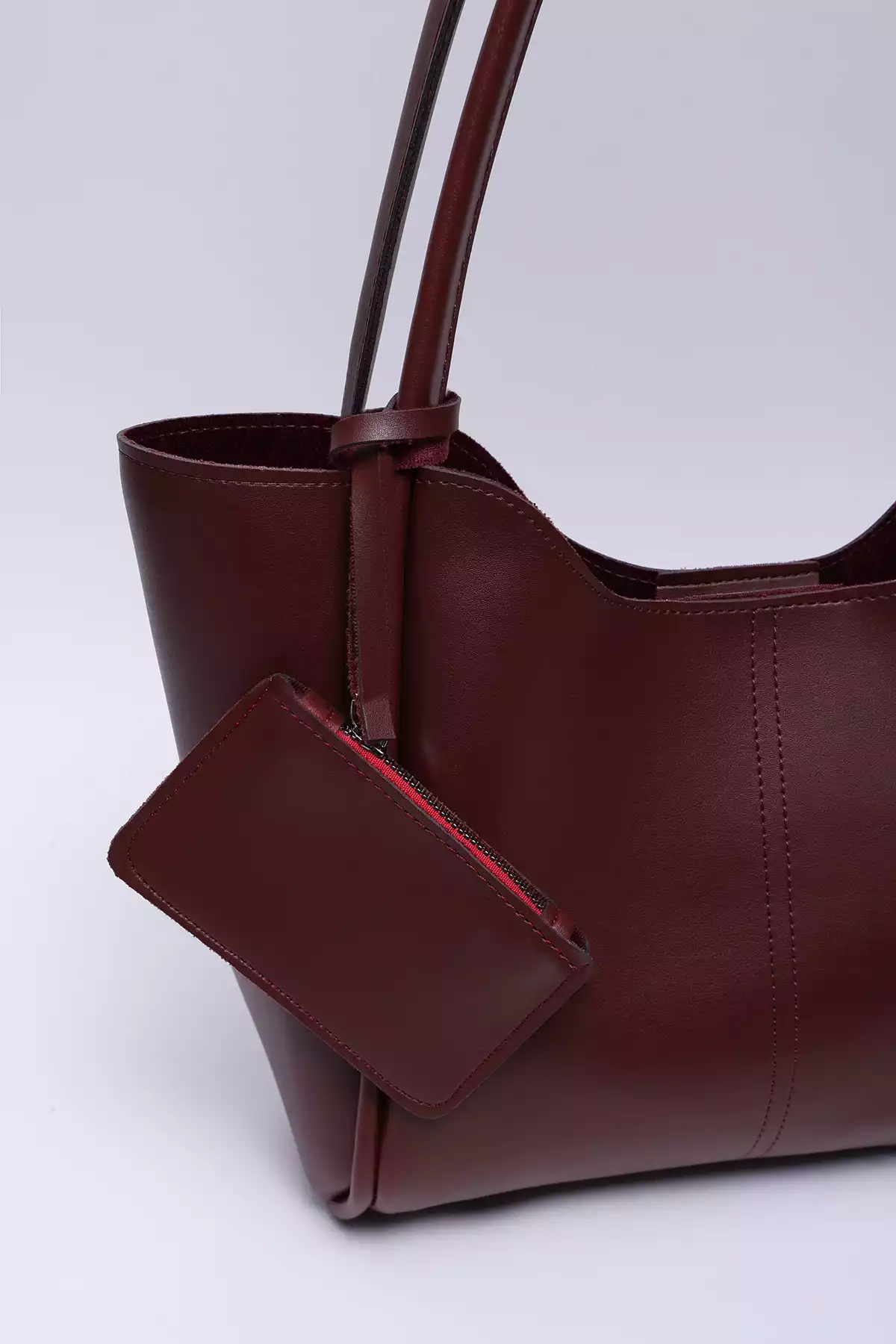 کیف دوشی با چرم مصنوعی آرایش دستی زنانه زرشکی برند Shaka کد 1758440467