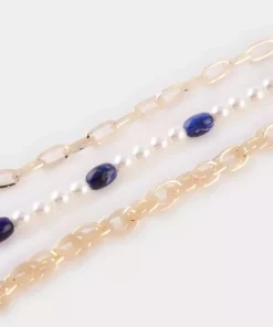 دستبند مروارید دوزی شده طلایی زنانه برند Defacto کد 1757272690