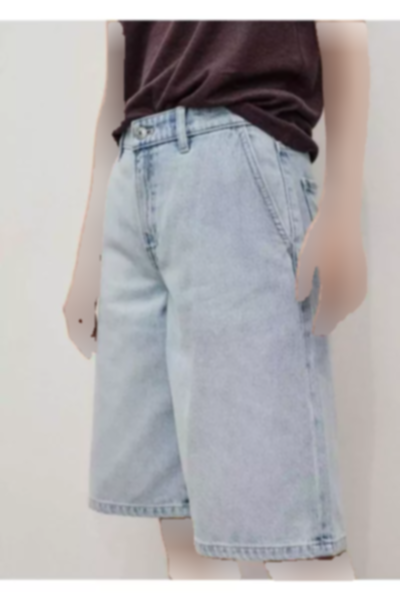 شلوارک برمودا ساده جین برند MANGO کد 1758255789