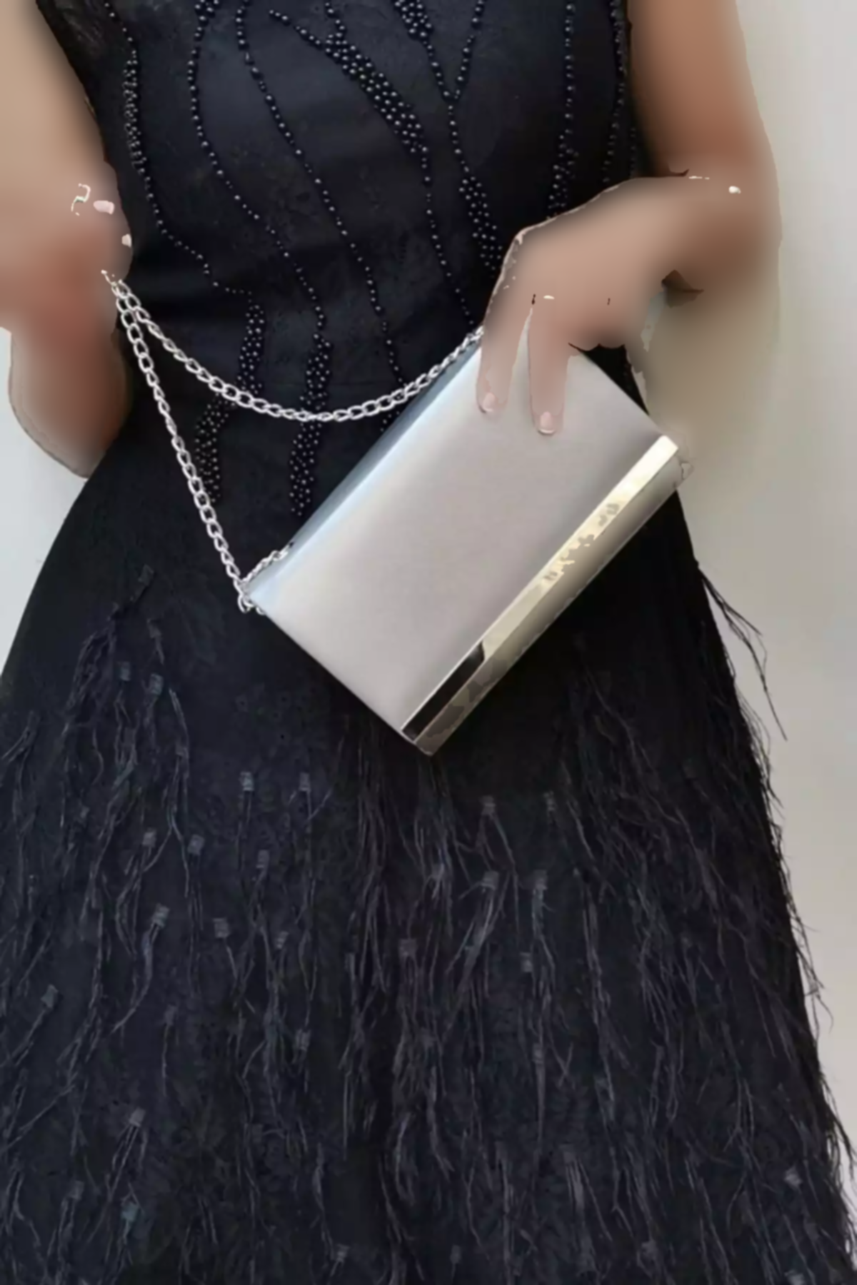 کیف مجلسی زنانه پارچه نقره برند NAZART کد 1758408065