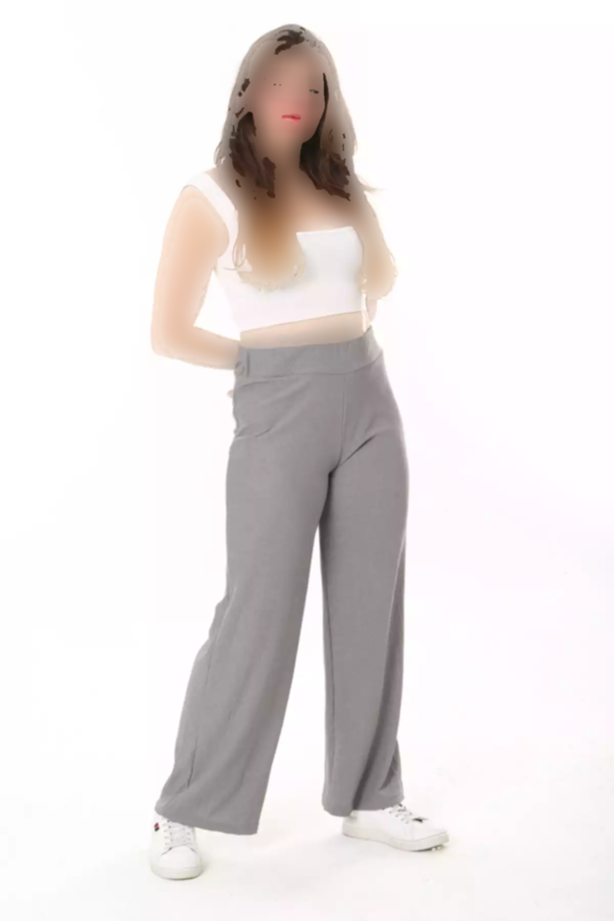 کمر کشی سایز بزرگ طوسی شلوار زنانه برند Şans کد 1757956267