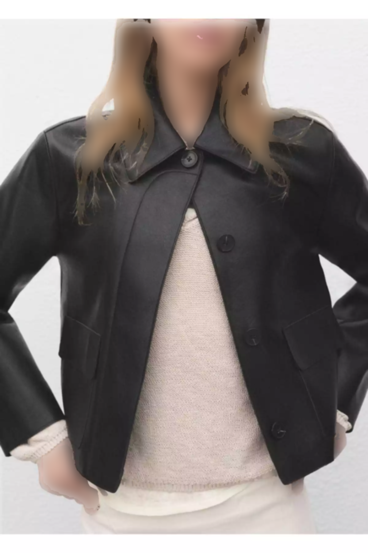 کت جیب دار به صورت چرم برند MANGO کد 1758269529