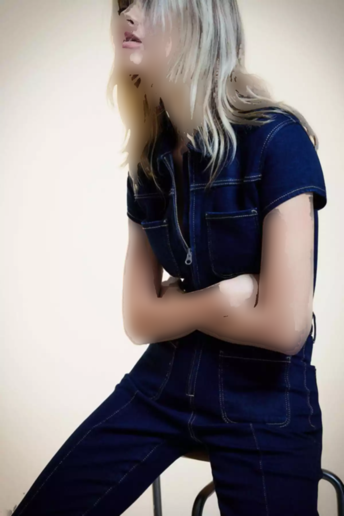 سرهمی بلند جین برند Bershka کد 1757716870