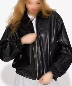 کت چرم گشاد مصنوعی برند Bershka کد 1758259386