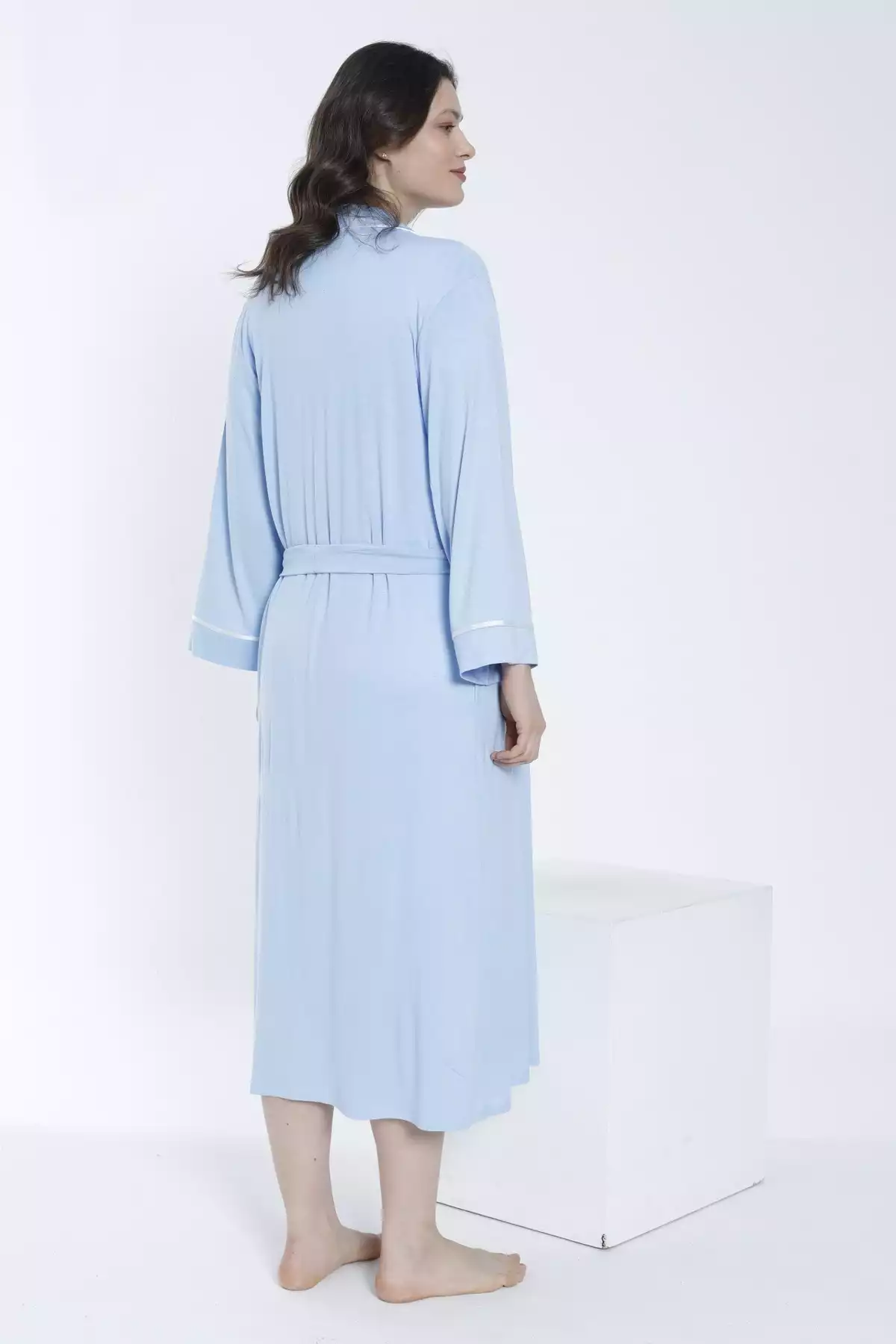 ست لباس شب طرحدار نوار بلند و گشاد بارداری برند Miss Dünya Lissa کد 1757072472