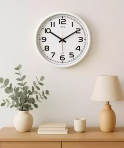 ساعت دیواری مدرن سفید خانه نشینی 28cm برند HOMİNG کد 1758131462