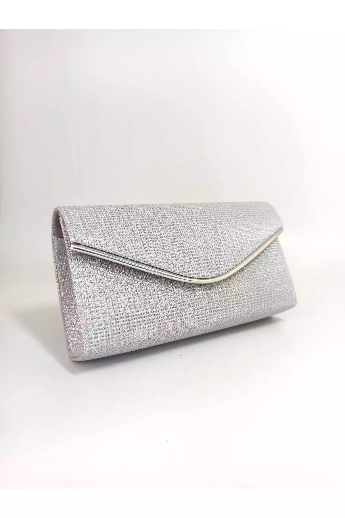 کیف مجلسی خطدار اکریلیکی نقره زنانه برند dizaynbag کد 1758390132