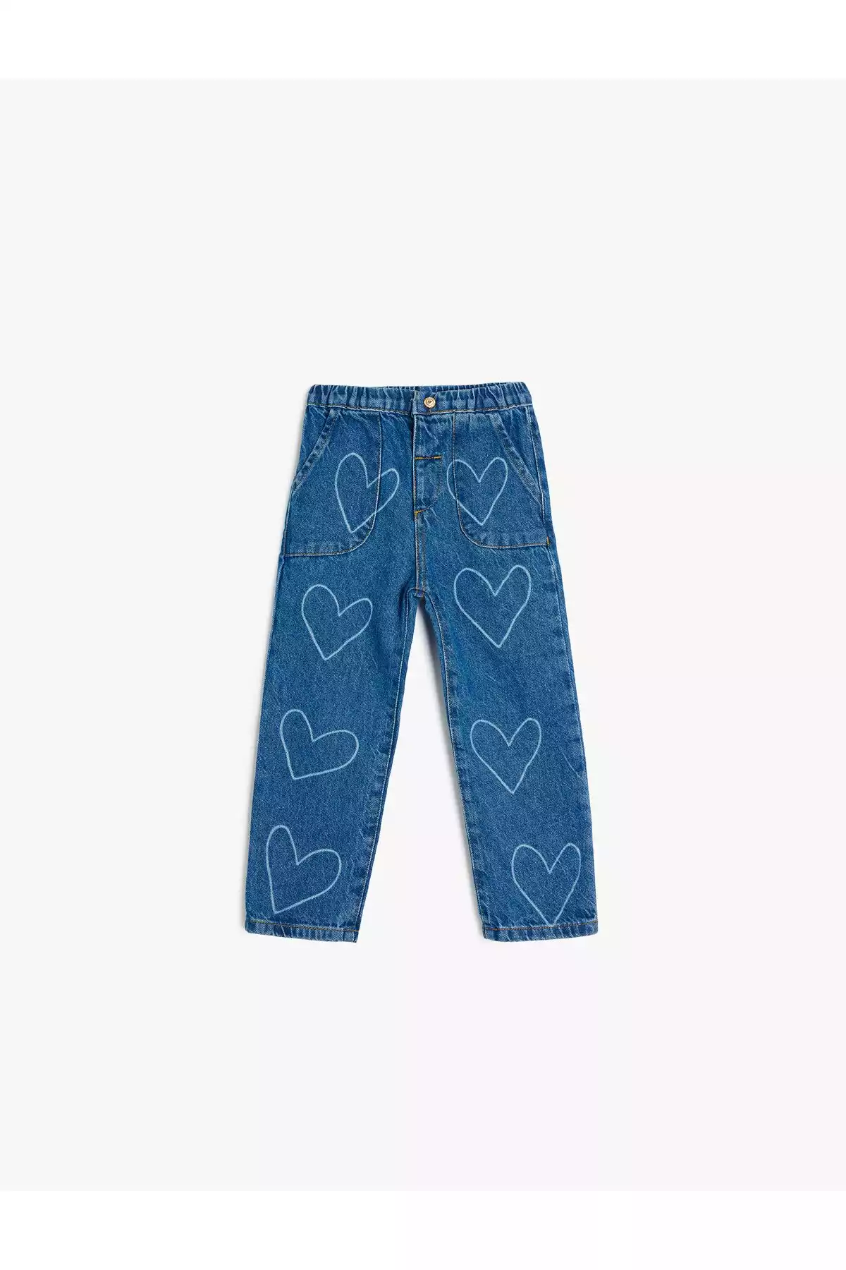 پنبه ای طرحدار جیبدار قلب جین شلوار برند Koton کد 1757926218