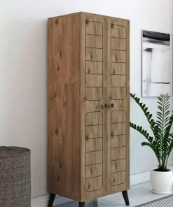 کابینت انبار شیشه ای راهراه اتلانتیک مدل چند کاربردی برند KLT Modüler کد 1757990465