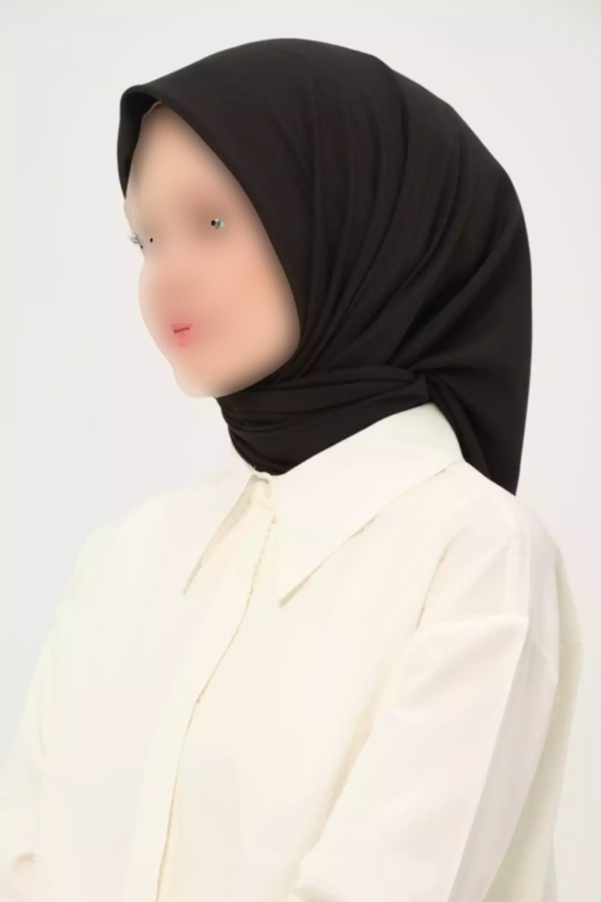 روسری ساده شیفون مربع مشکی برند Madame Polo کد 1757934670