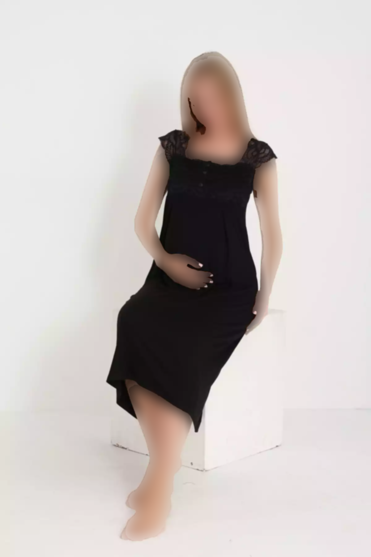 ست لباس شب بارداری مشکی برند Miss Dünya Lissa کد 1757668869