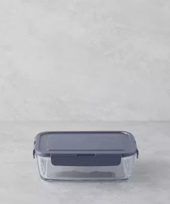 ظرف نگهداری تازه شیشه ای 1900میلی لیتر طوسی برند English Home کد 1758385324