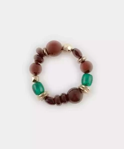 دستبند نگین دار طلایی قهوه‎ای زنانه برند Defacto کد 1757272268