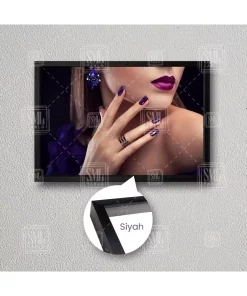 تابلو لاک ناخن رژ آرایش بنفش زنانه آرایشگاه سالن برند SML TABLO کد 1758130330