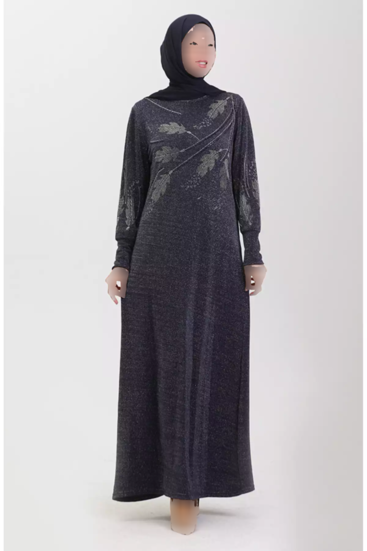 لباس مجلسی نگین دار سرمه ای برند sefamerve کد 1758127879