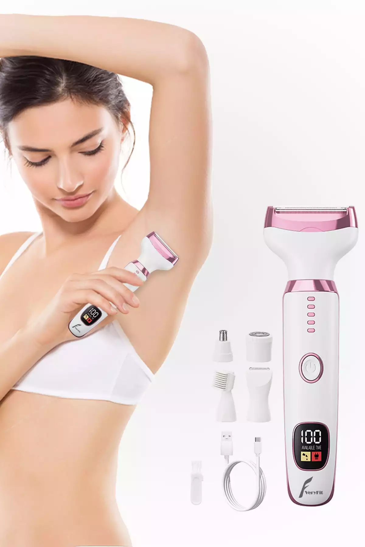 دستگاه شارژی موکن مو کن ست بدن نوک اصلاح 10 50 برند VERYFİT کد 1757293989