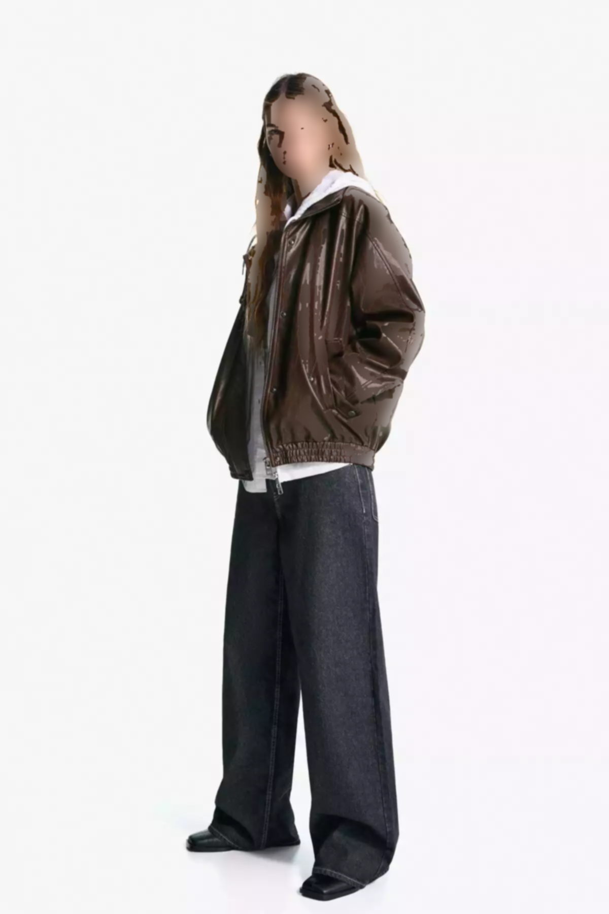 کت چرم گشاد مصنوعی برند Bershka کد 1758264070