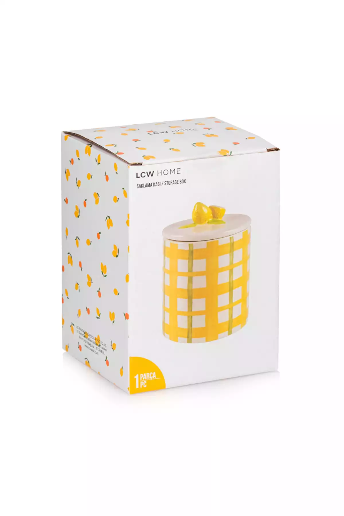 ظرف نگهداری سرامیک چاپی رنگی 17cm برند LC Waikiki کد 1758385271