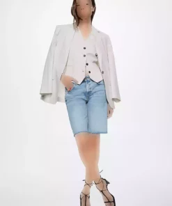 شلوارک وسط رنگجین زنانه برند MANGO کد 1758120072
