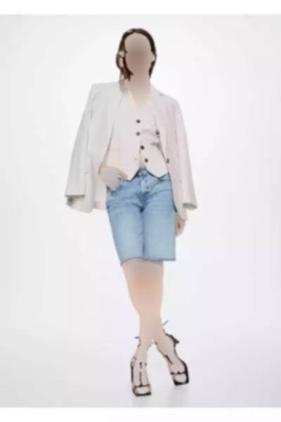 شلوارک وسط رنگ‎جین زنانه برند MANGO کد 1758120072