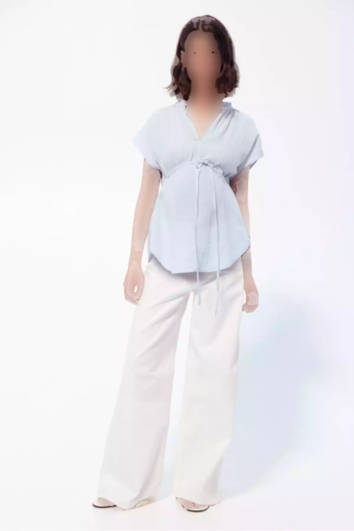 بلوز muslin کمربند دار برند H&M کد 1757223309