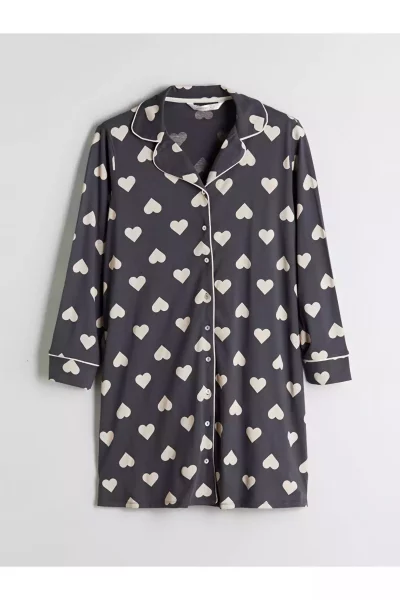 سرهمی بارداری پیراهن یقه طرح‎دار قلب پیشنهادات نابهنگام از فروشگاه برند LC Waikiki کد 1758051666