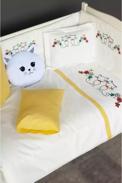ست کاور سرویس خواب تخت کودک کیتی زرد برند Kista Baby کد 1756901464