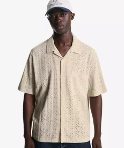 پیراهن قلاب دوزی شده آستین کوتاه برند Bershka کد 1757755033