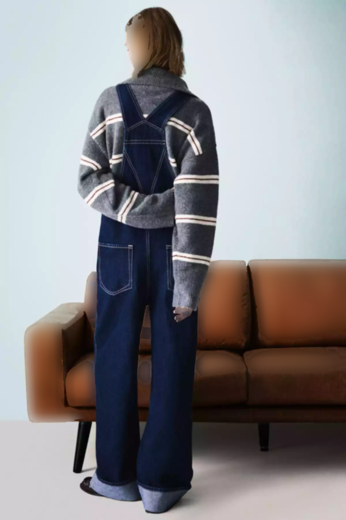 سرهمی جین گشاد بنددار برند Bershka کد 1757724071