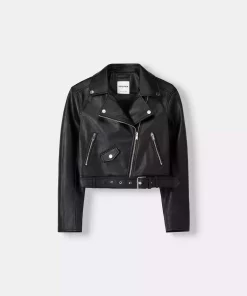 کت چرم مصنوعی برند Bershka کد 1758259389