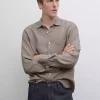 پیراهن متناسب طرحدار جیبدار برند Massimo Dutti کد 1757752027