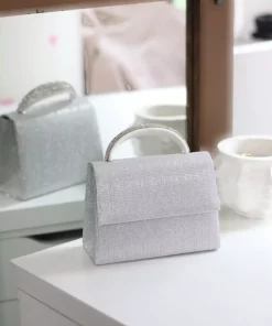 کیف دوشی مجلسی طرحدار اکریلیکی نقره ای زنانه برند Moom Bag کد 1758397266