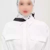 روسری لیز نمیخورد روزانه طرحدار چند رنگ غیر کریستالی دیجیتال برند Madame Polo کد 1757934723