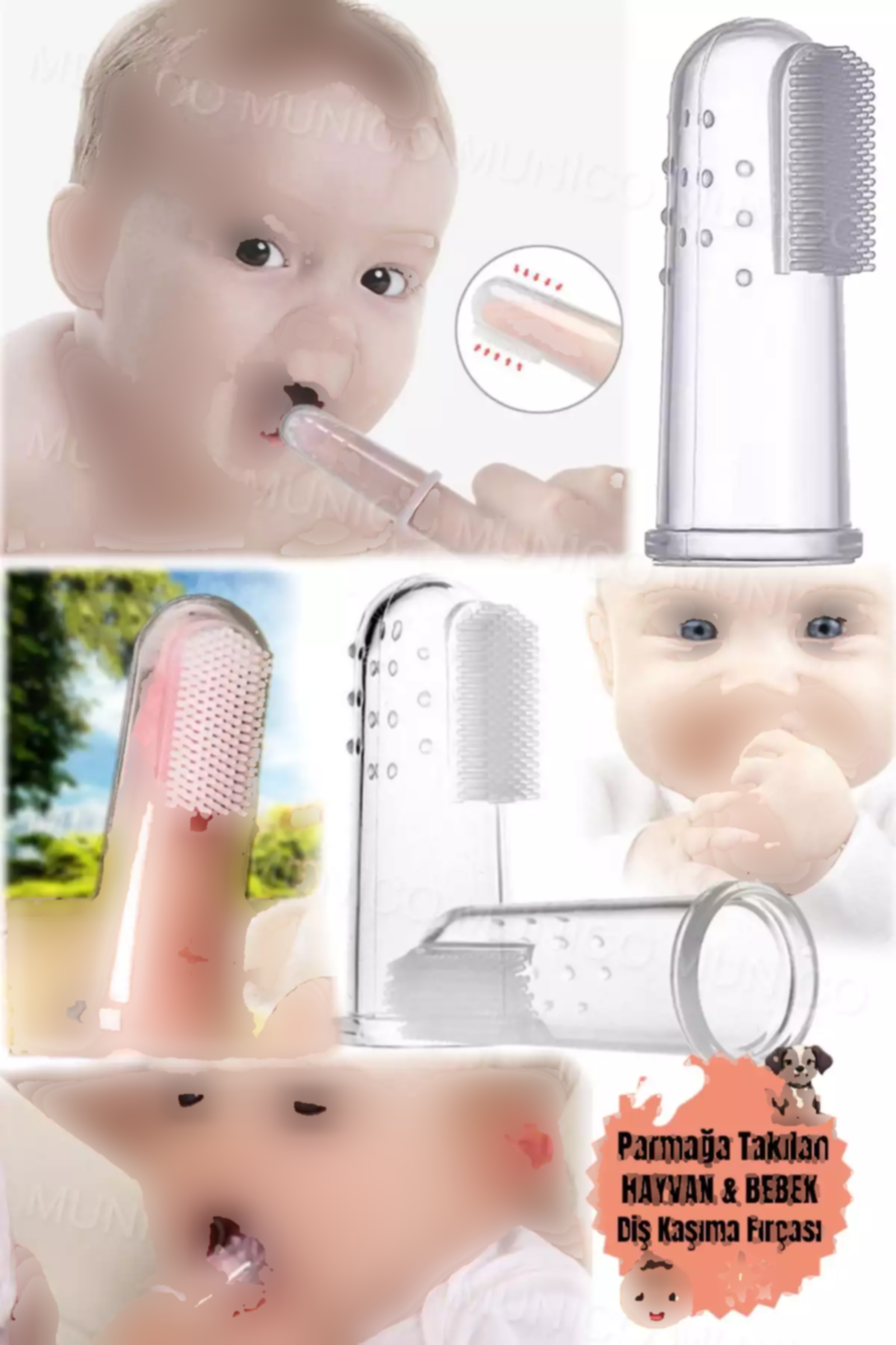 پاک کننده قلم مو برای سیلیکون دندان انگشت به حیوانات برند Munico کد 1757668331