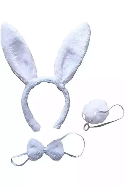 پاپیون تاج لباس فرم ست دم خرگوش رنگ سفید برند Allproduct کد 1757346309