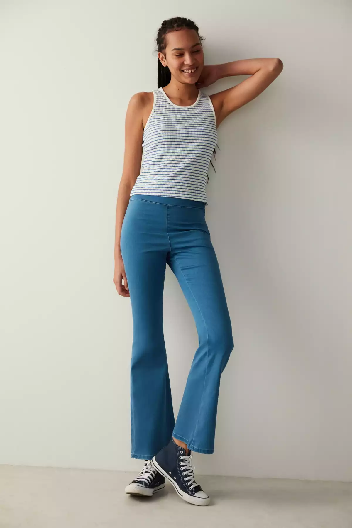 دور کمر بلند پاچه جین آبی شلوار برند Penti کد 1758030193